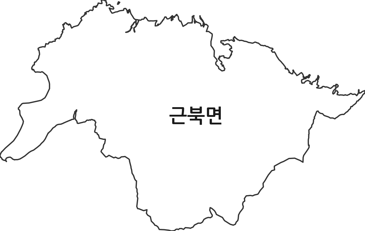 강원특별자치도 철원군 근북면 법정동 행정구역 경계 지도