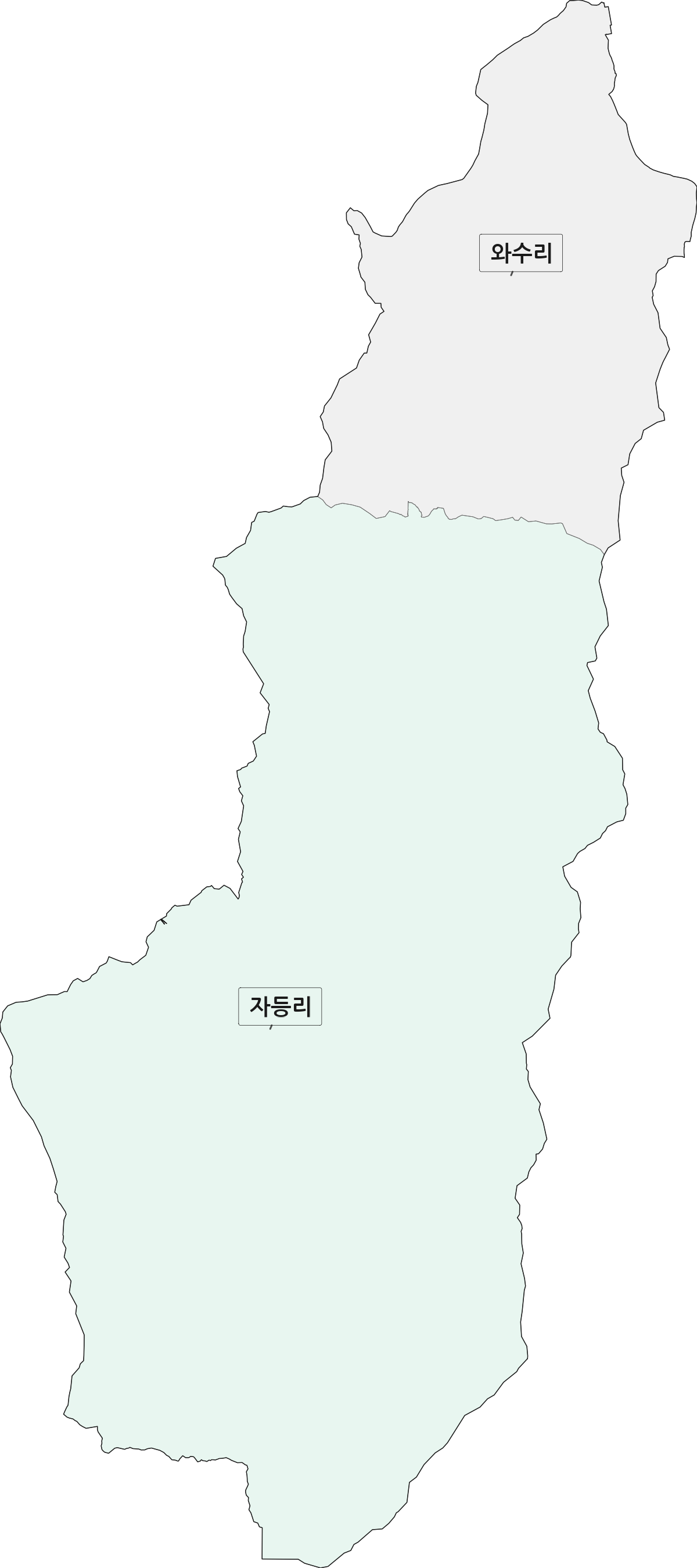 강원특별자치도 철원군 서면 법정동 리 구분 행정구역 경계 지도