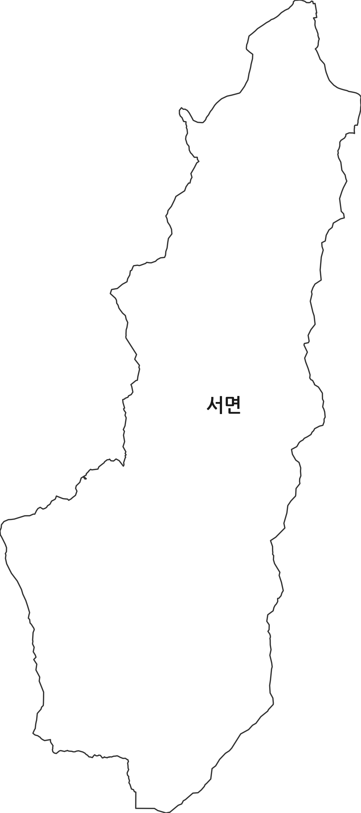 강원특별자치도 철원군 서면 법정동 행정구역 경계 지도