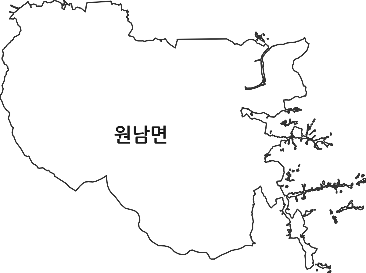 강원특별자치도 철원군 원남면 법정동 행정구역 경계 지도