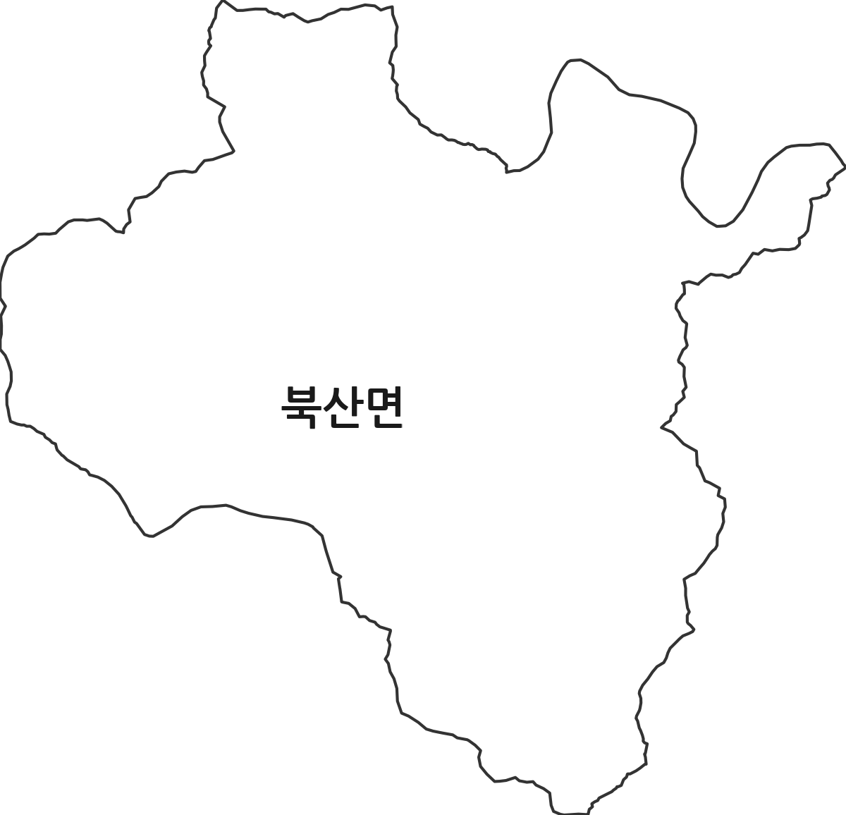 강원특별자치도 춘천시 북산면 행정동 행정구역 경계 지도