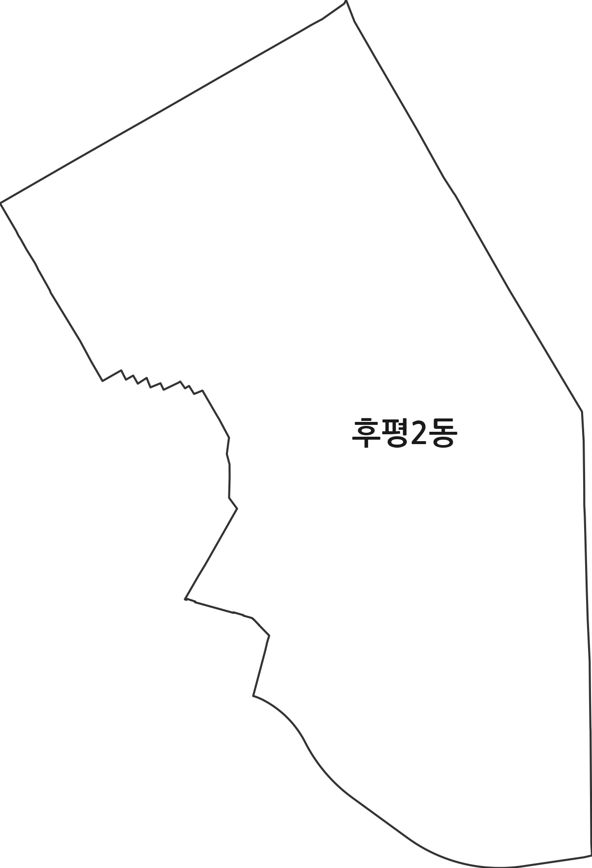 강원특별자치도 춘천시 후평2동 행정동 행정구역 경계 지도