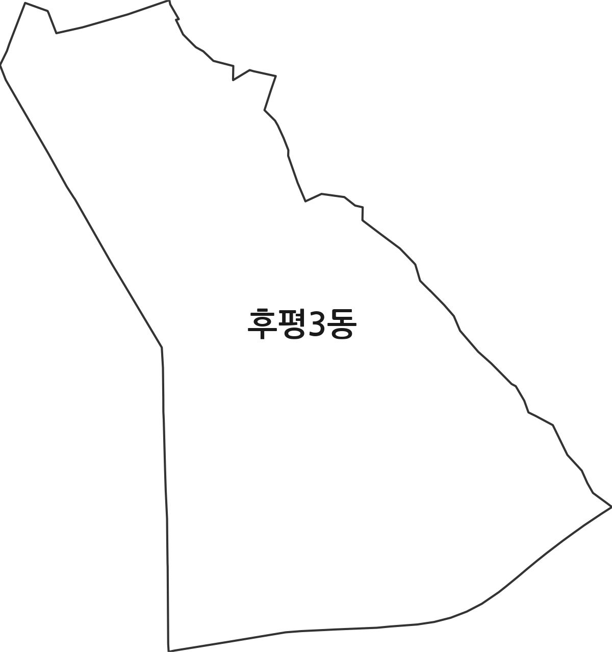 강원특별자치도 춘천시 후평3동 행정동 행정구역 경계 지도