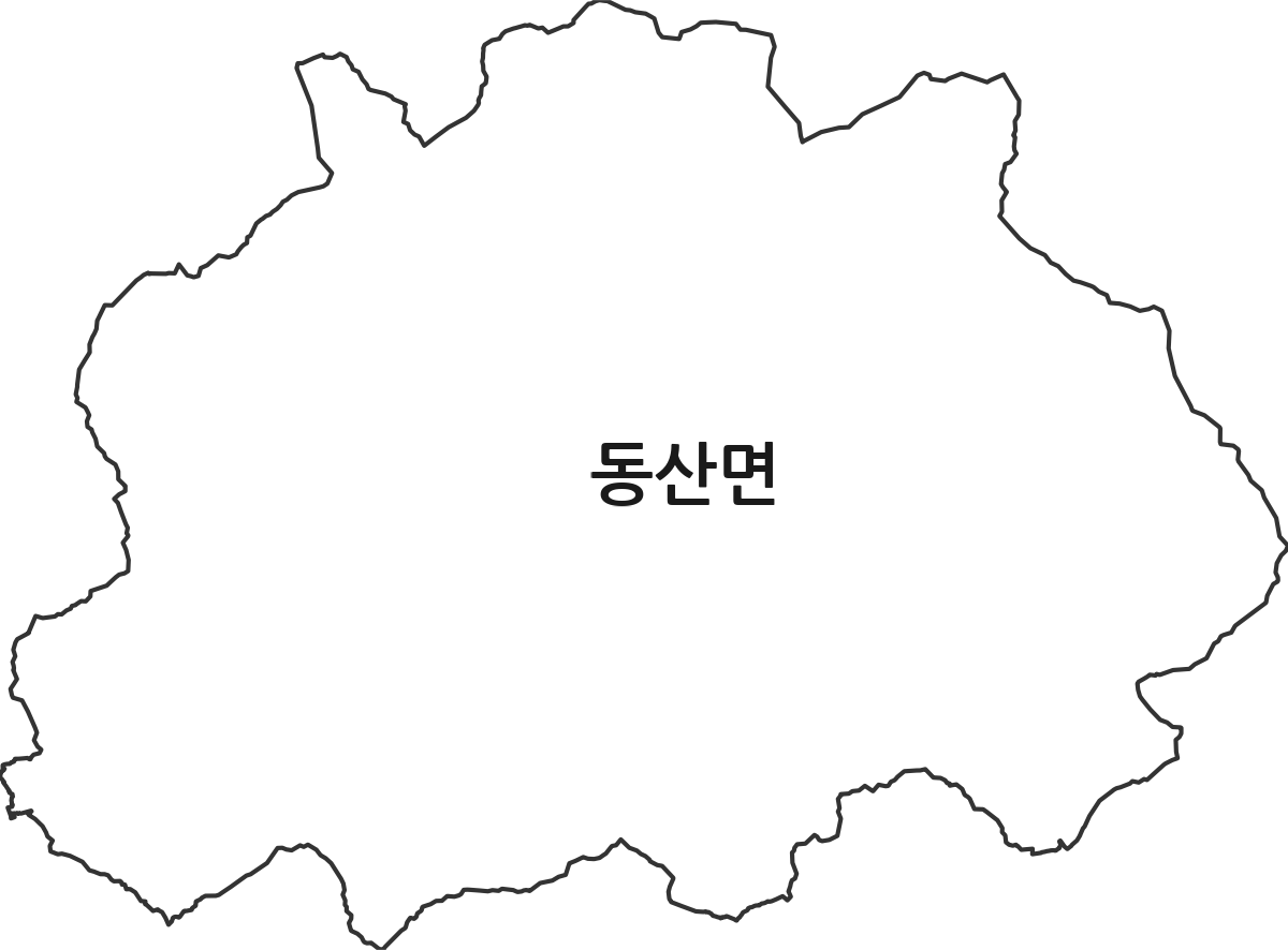 강원특별자치도 춘천시 동산면 법정동 행정구역 경계 지도