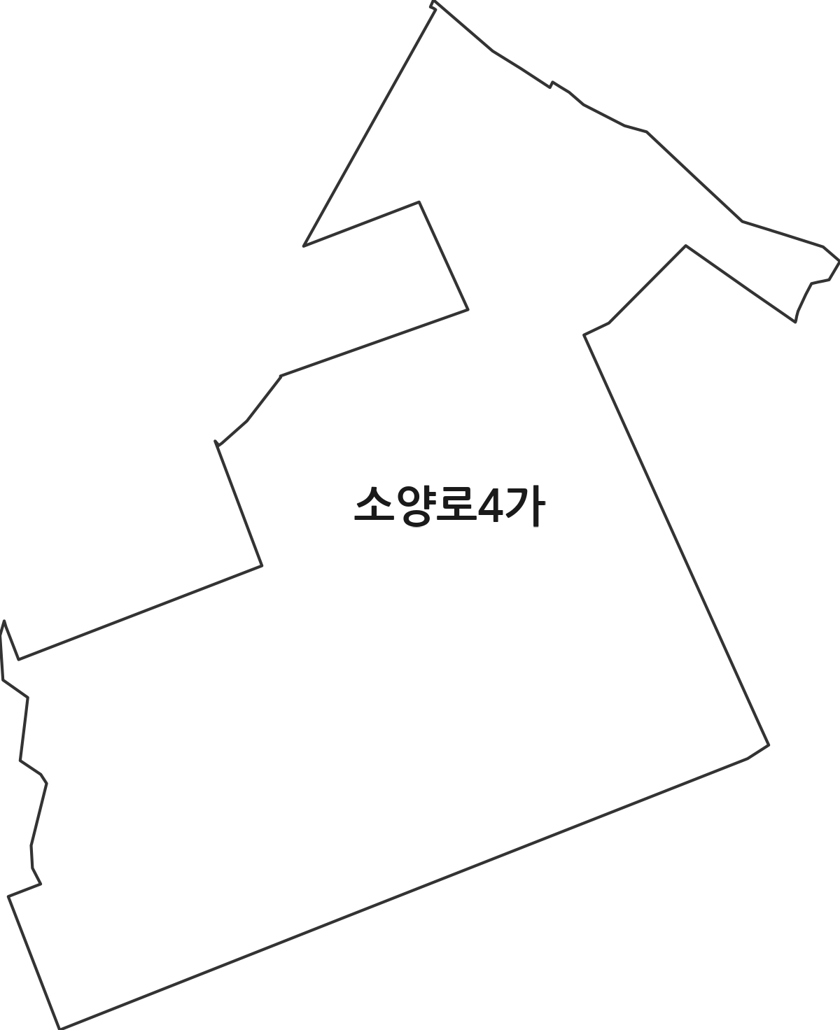 강원특별자치도 춘천시 소양로4가 법정동 행정구역 경계 지도