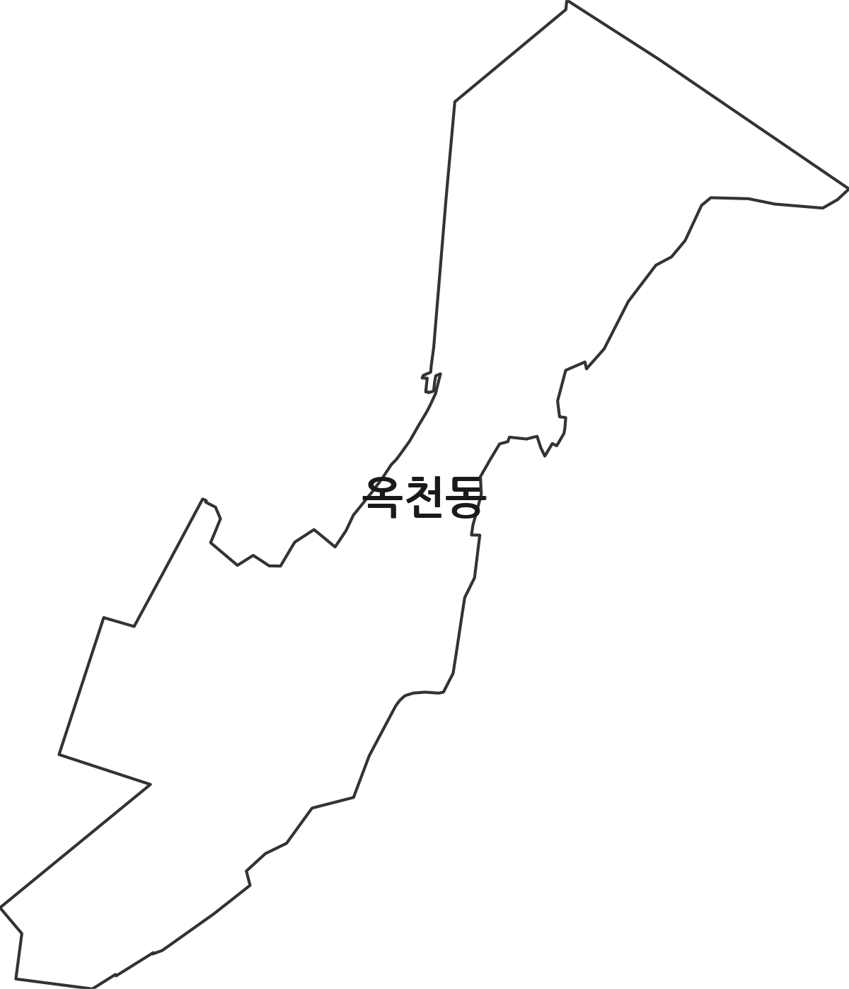 강원특별자치도 춘천시 옥천동 법정동 행정구역 경계 지도