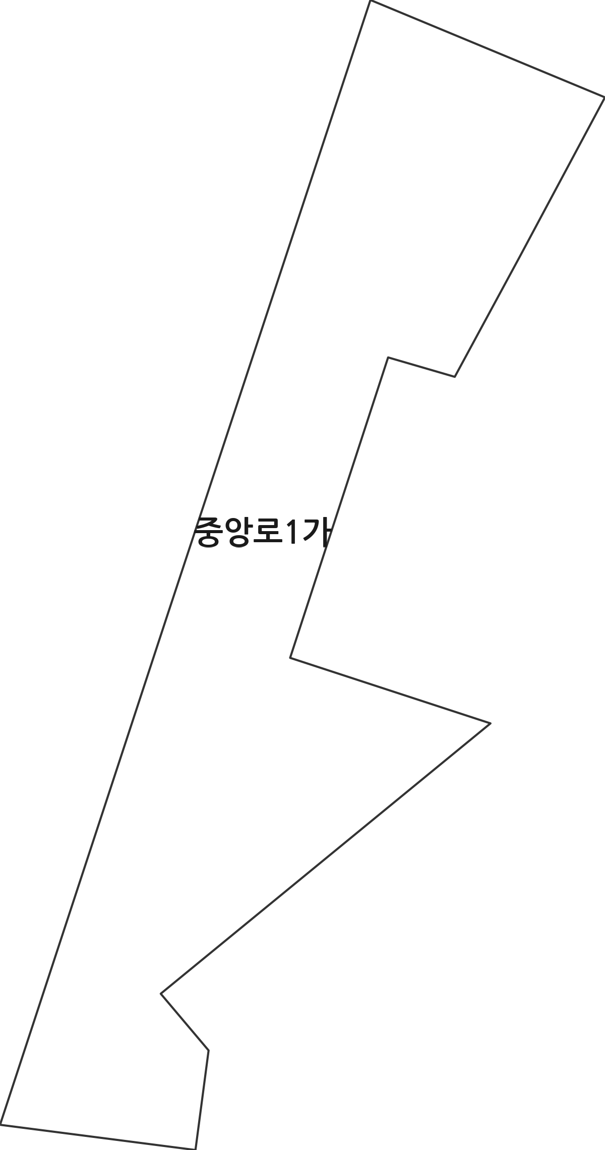 강원특별자치도 춘천시 중앙로1가 법정동 행정구역 경계 지도