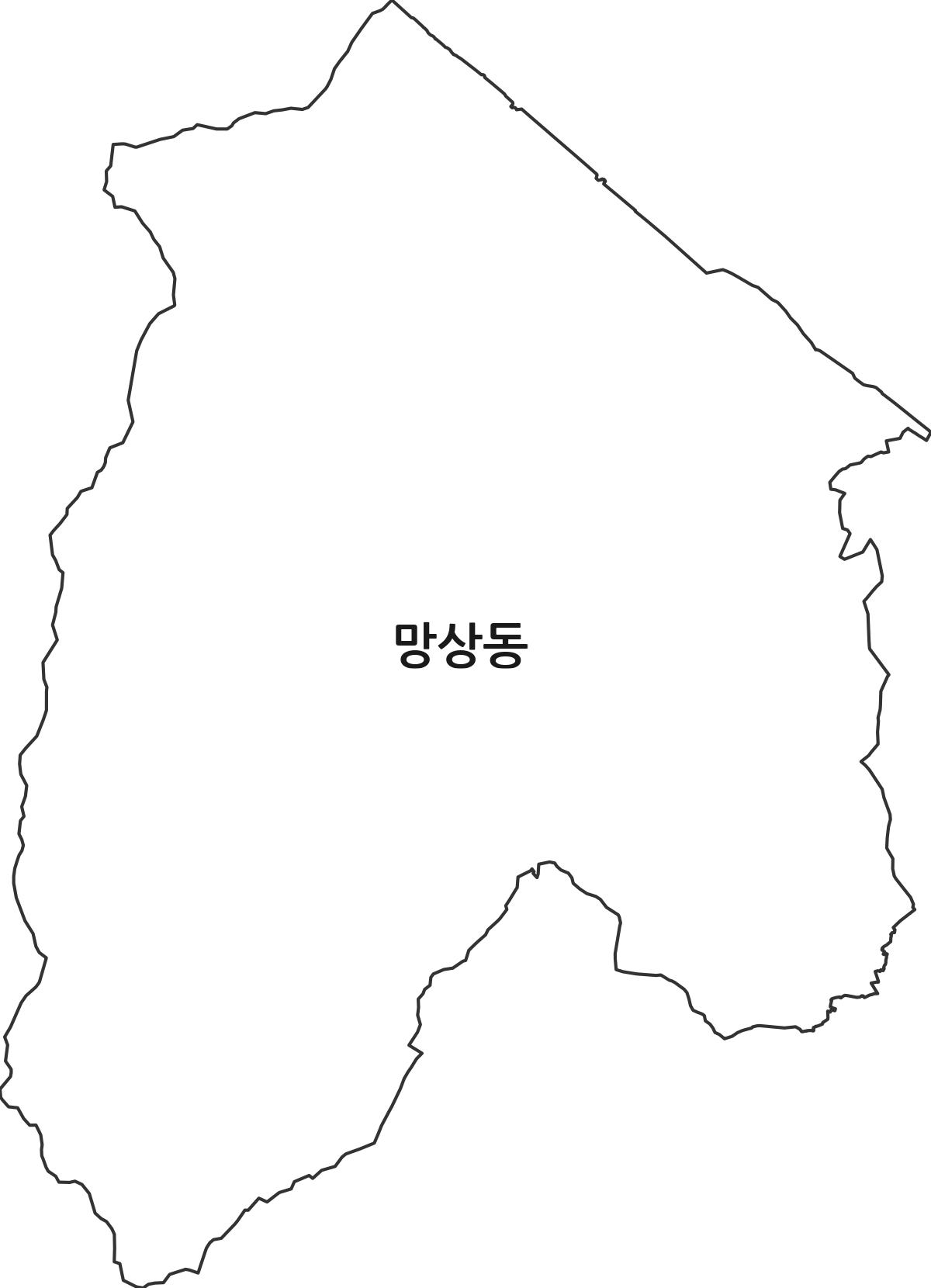 강원특별자치도 동해시 망상동 행정동 행정구역 경계 지도
