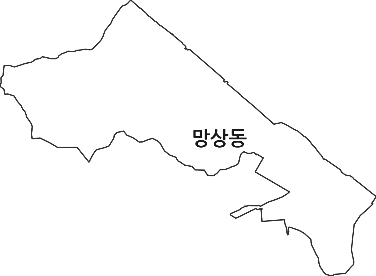 강원특별자치도 동해시 망상동 법정동 행정구역 경계 지도
