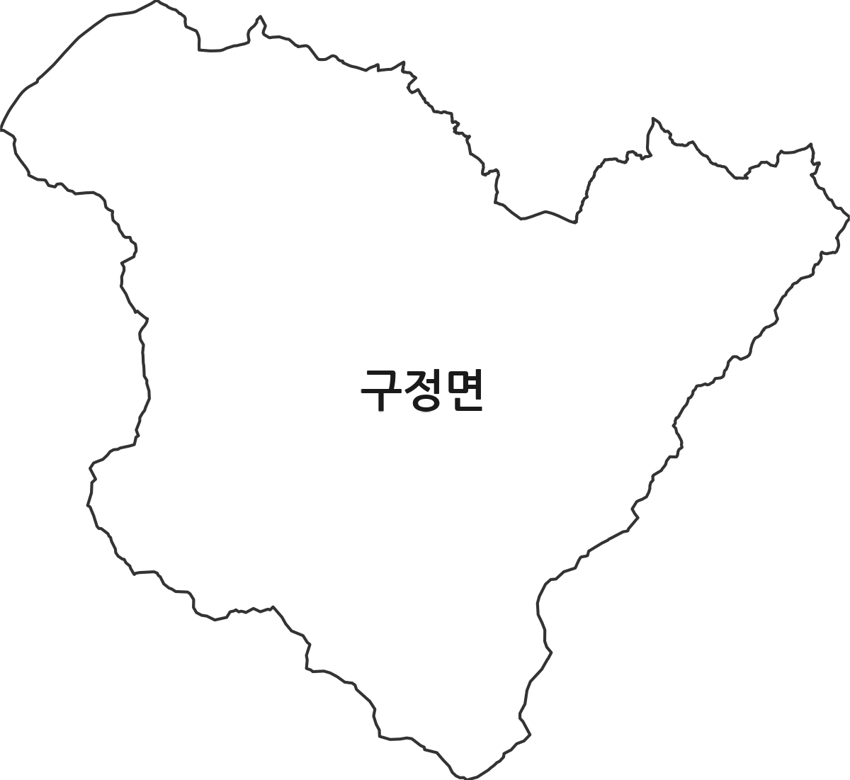 강원특별자치도 강릉시 구정면 행정동 행정구역 경계 지도