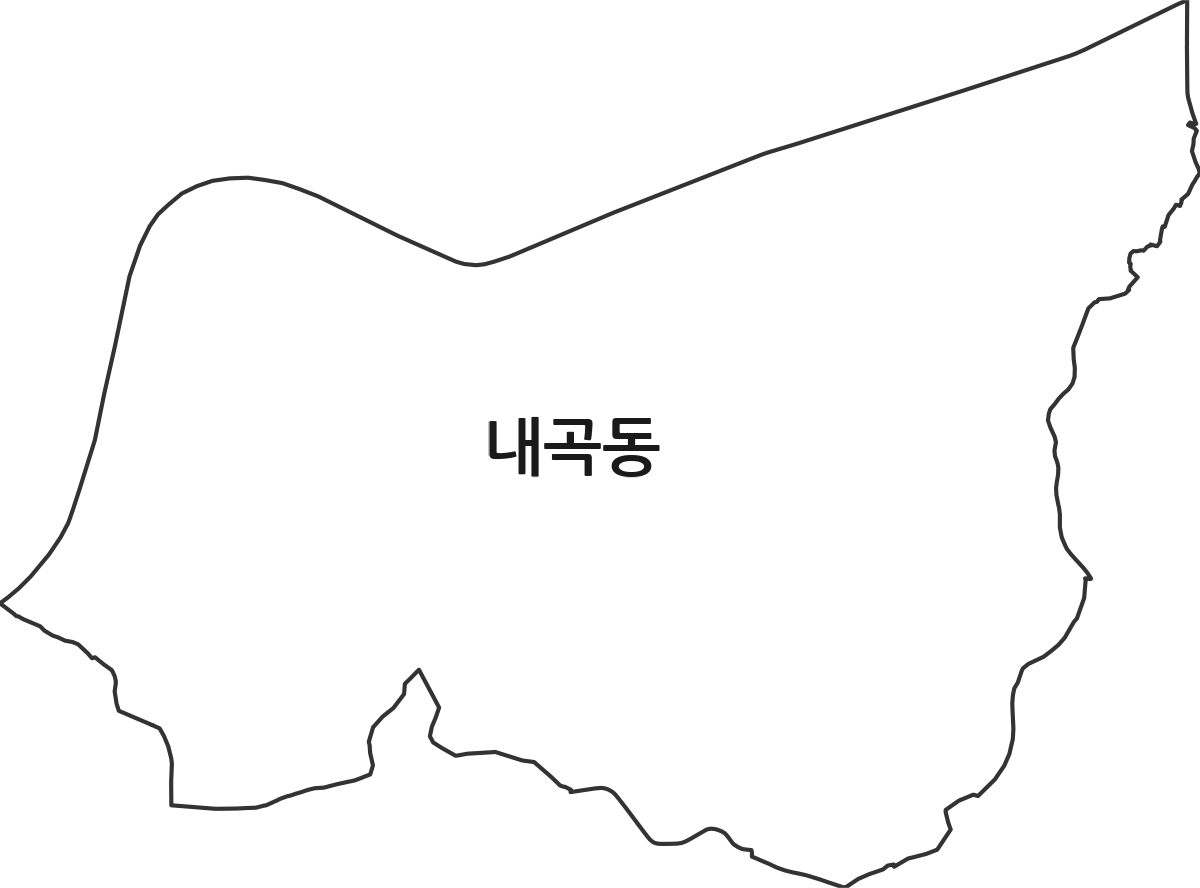 강원특별자치도 강릉시 내곡동 행정동 행정구역 경계 지도