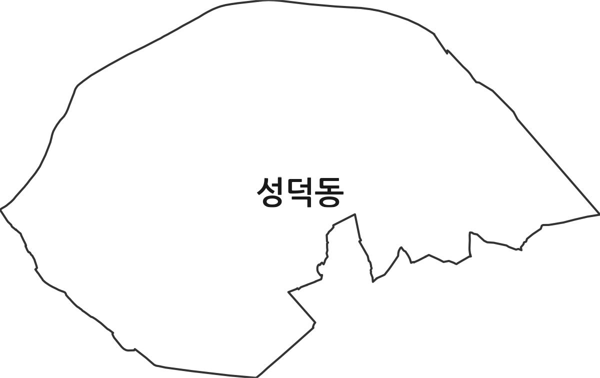 강원특별자치도 강릉시 성덕동 행정동 행정구역 경계 지도