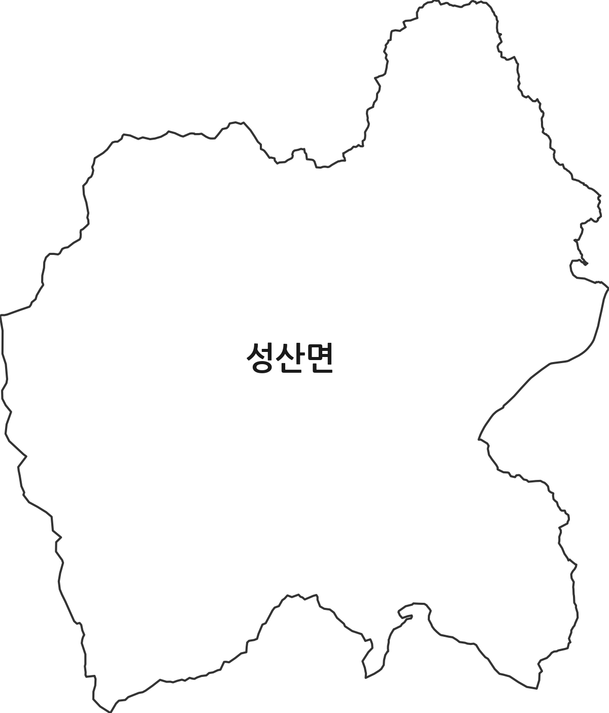강원특별자치도 강릉시 성산면 행정동 행정구역 경계 지도