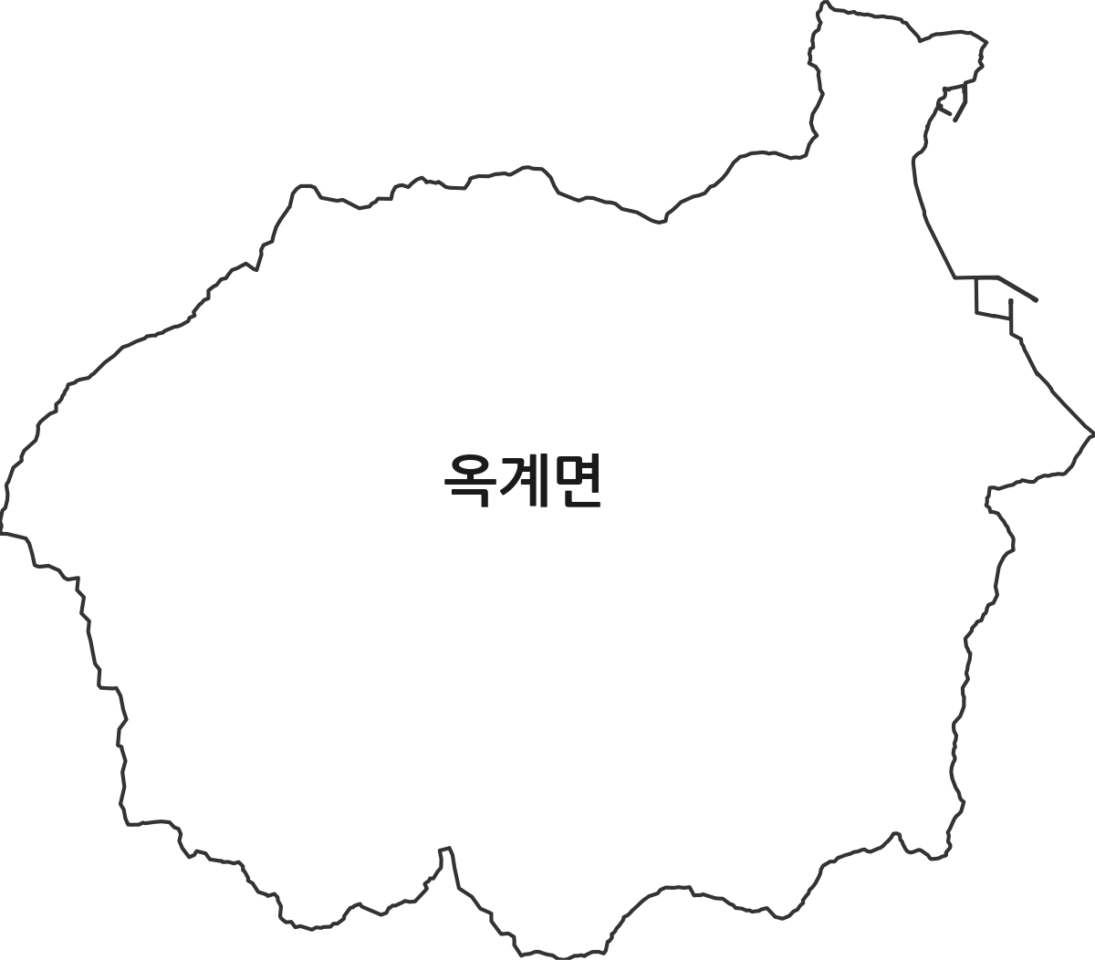 강원특별자치도 강릉시 옥계면 행정동 행정구역 경계 지도