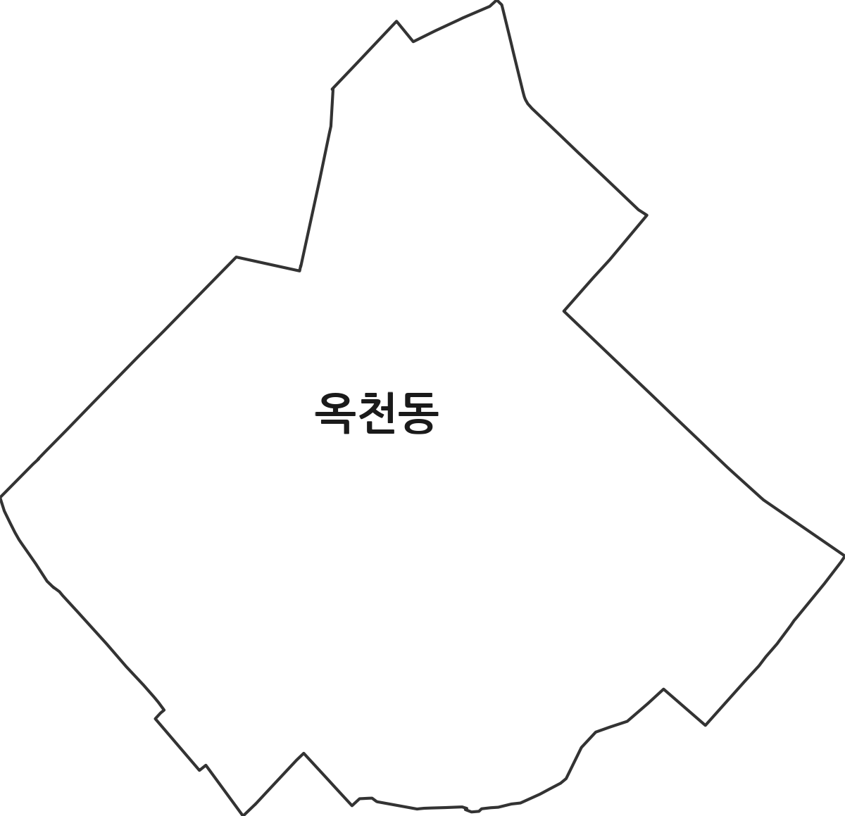 강원특별자치도 강릉시 옥천동 행정동 행정구역 경계 지도