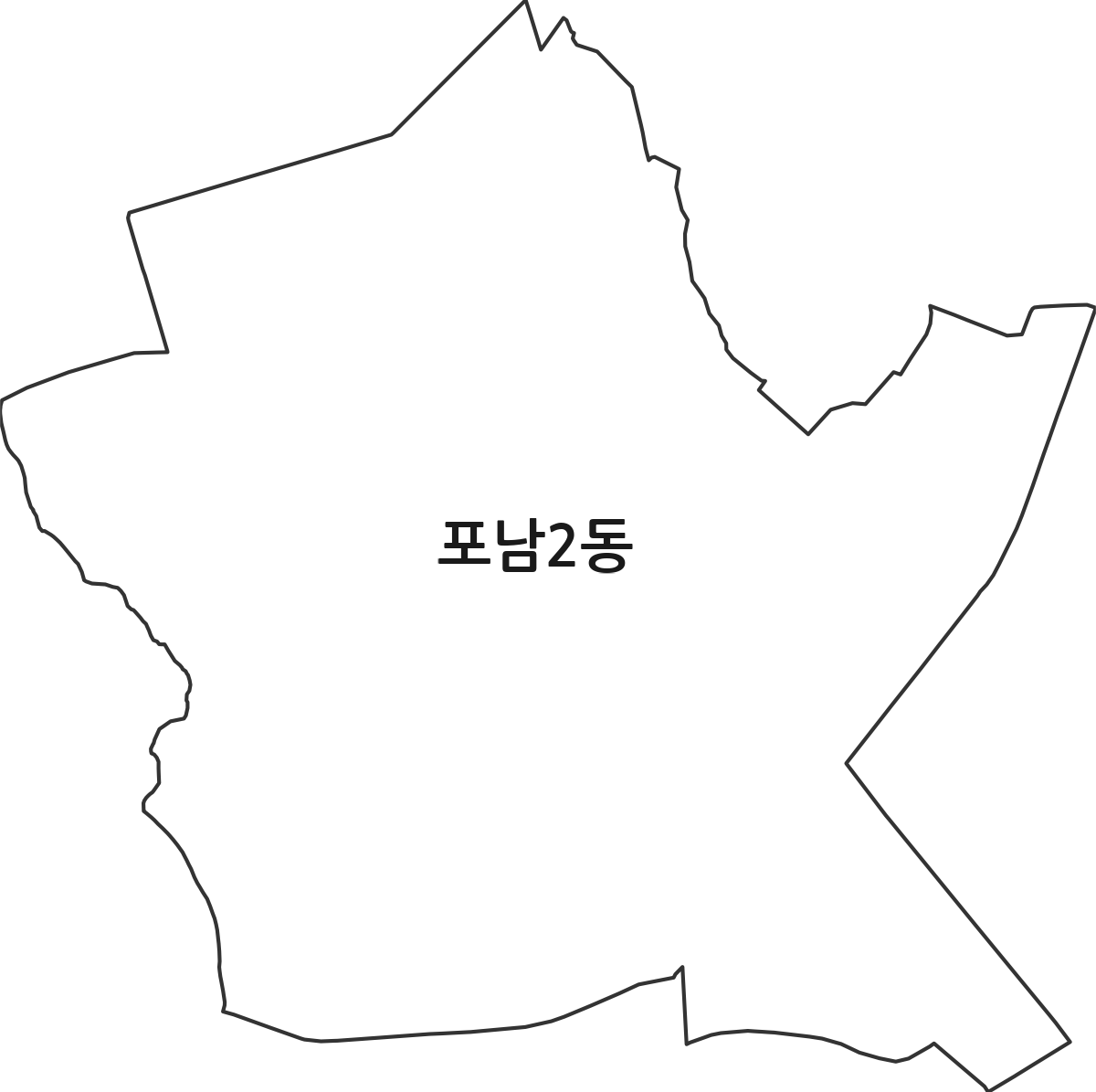 강원특별자치도 강릉시 포남2동 행정동 행정구역 경계 지도