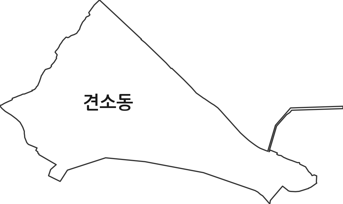 강원특별자치도 강릉시 견소동 법정동 행정구역 경계 지도