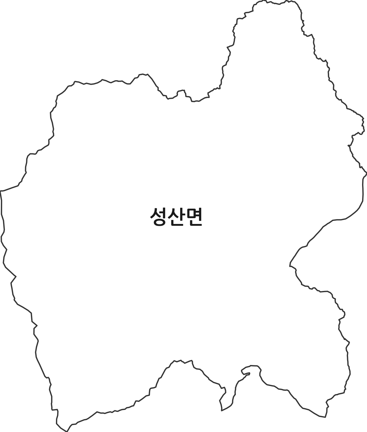 강원특별자치도 강릉시 성산면 법정동 행정구역 경계 지도
