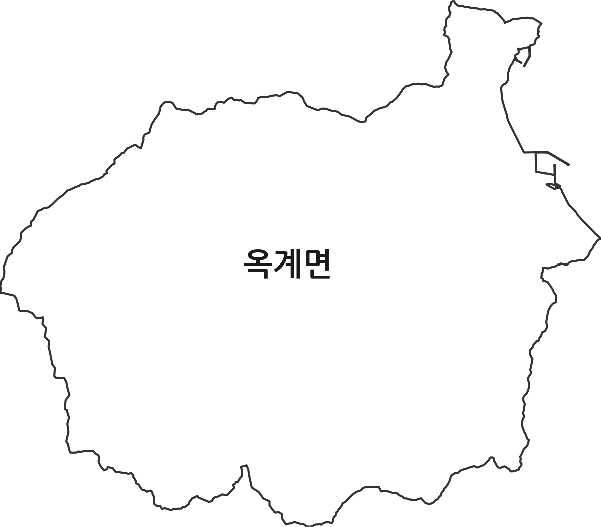 강원특별자치도 강릉시 옥계면 법정동 행정구역 경계 지도