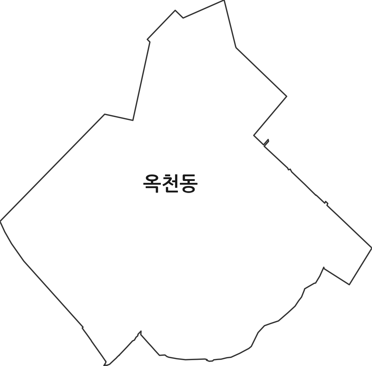 강원특별자치도 강릉시 옥천동 법정동 행정구역 경계 지도
