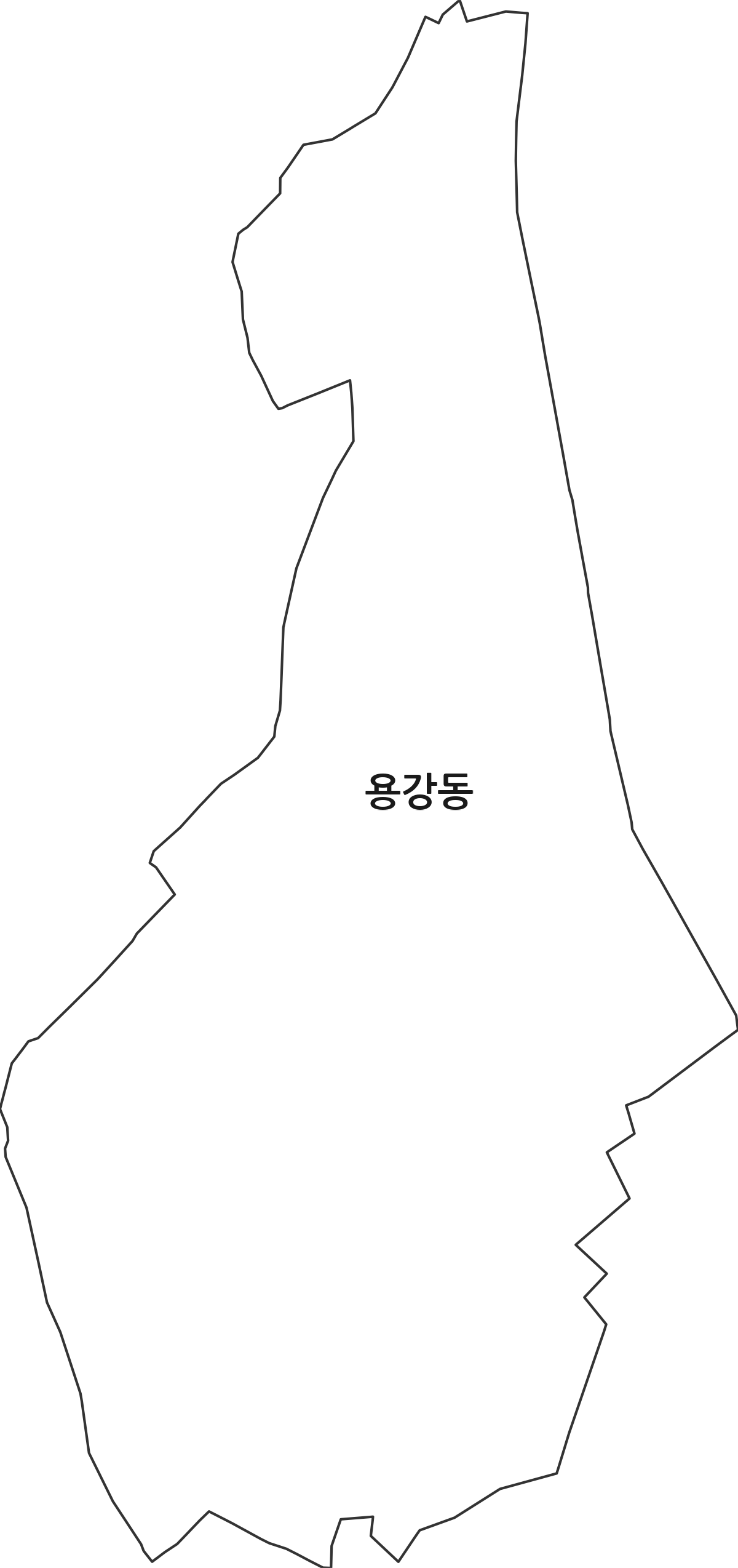 강원특별자치도 강릉시 용강동 법정동 행정구역 경계 지도