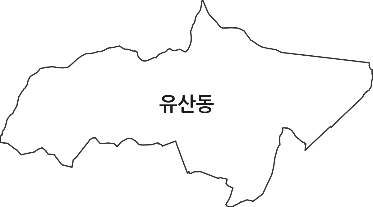 강원특별자치도 강릉시 유산동 법정동 행정구역 경계 지도