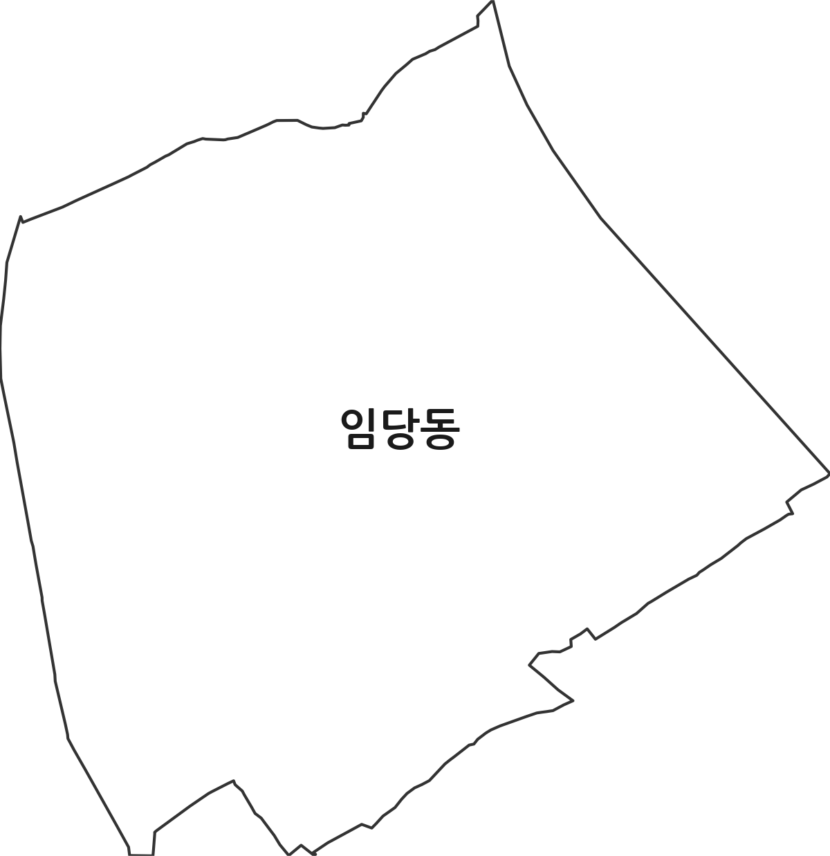강원특별자치도 강릉시 임당동 법정동 행정구역 경계 지도