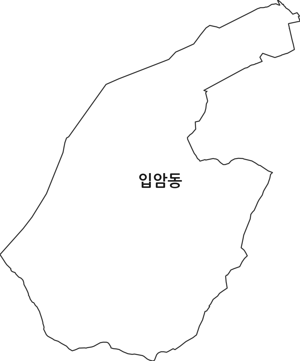 강원특별자치도 강릉시 입암동 법정동 행정구역 경계 지도