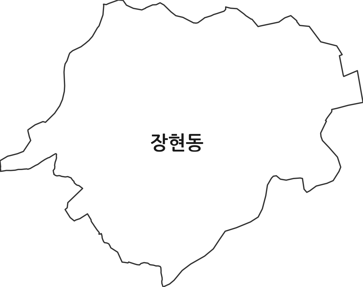 강원특별자치도 강릉시 장현동 법정동 행정구역 경계 지도
