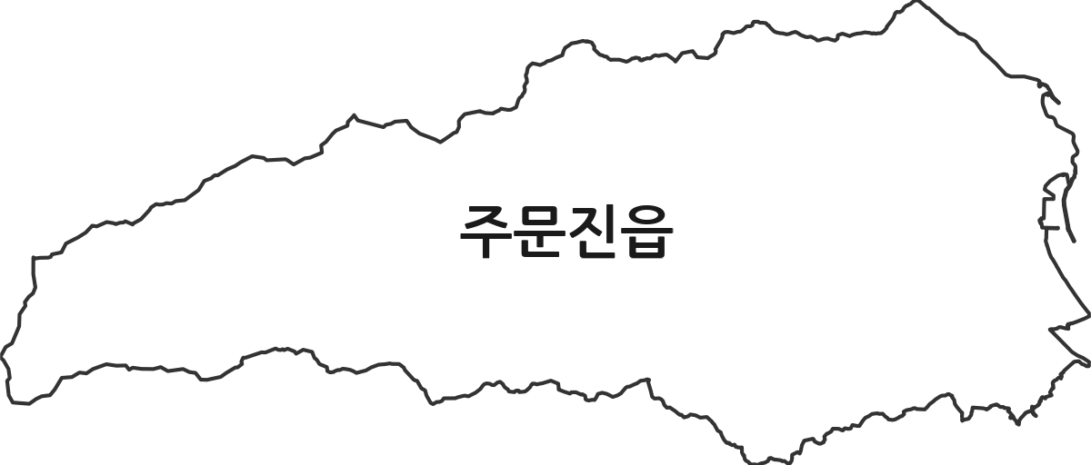 강원특별자치도 강릉시 주문진읍 법정동 행정구역 경계 지도