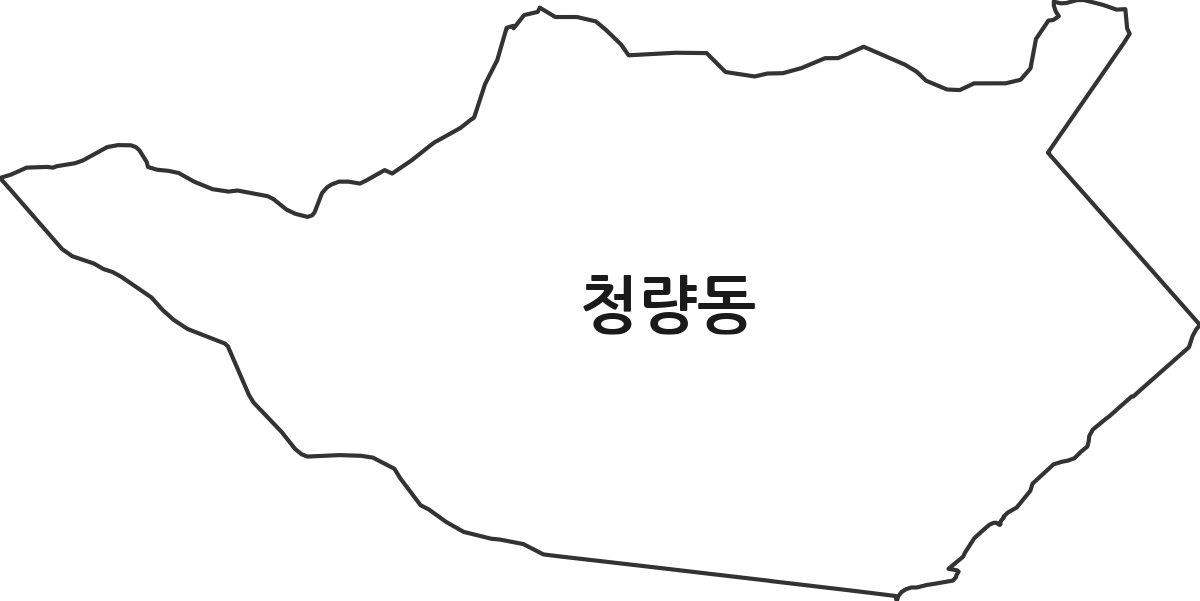 강원특별자치도 강릉시 청량동 법정동 행정구역 경계 지도