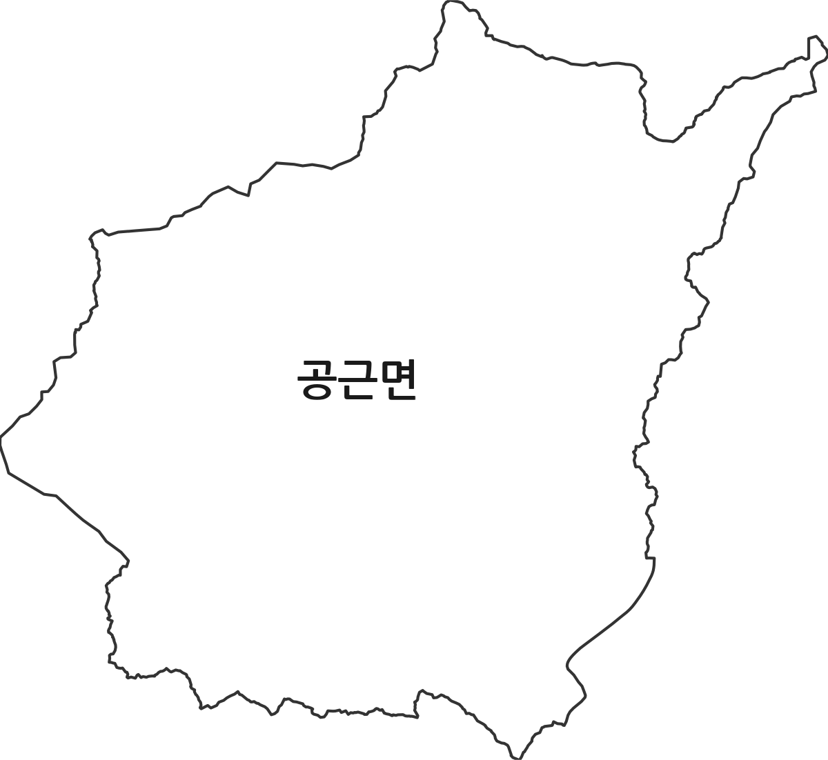 강원특별자치도 횡성군 공근면 행정동 행정구역 경계 지도