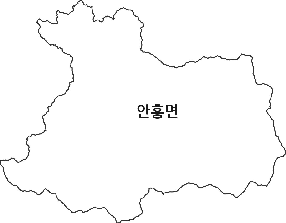 강원특별자치도 횡성군 안흥면 행정동 행정구역 경계 지도