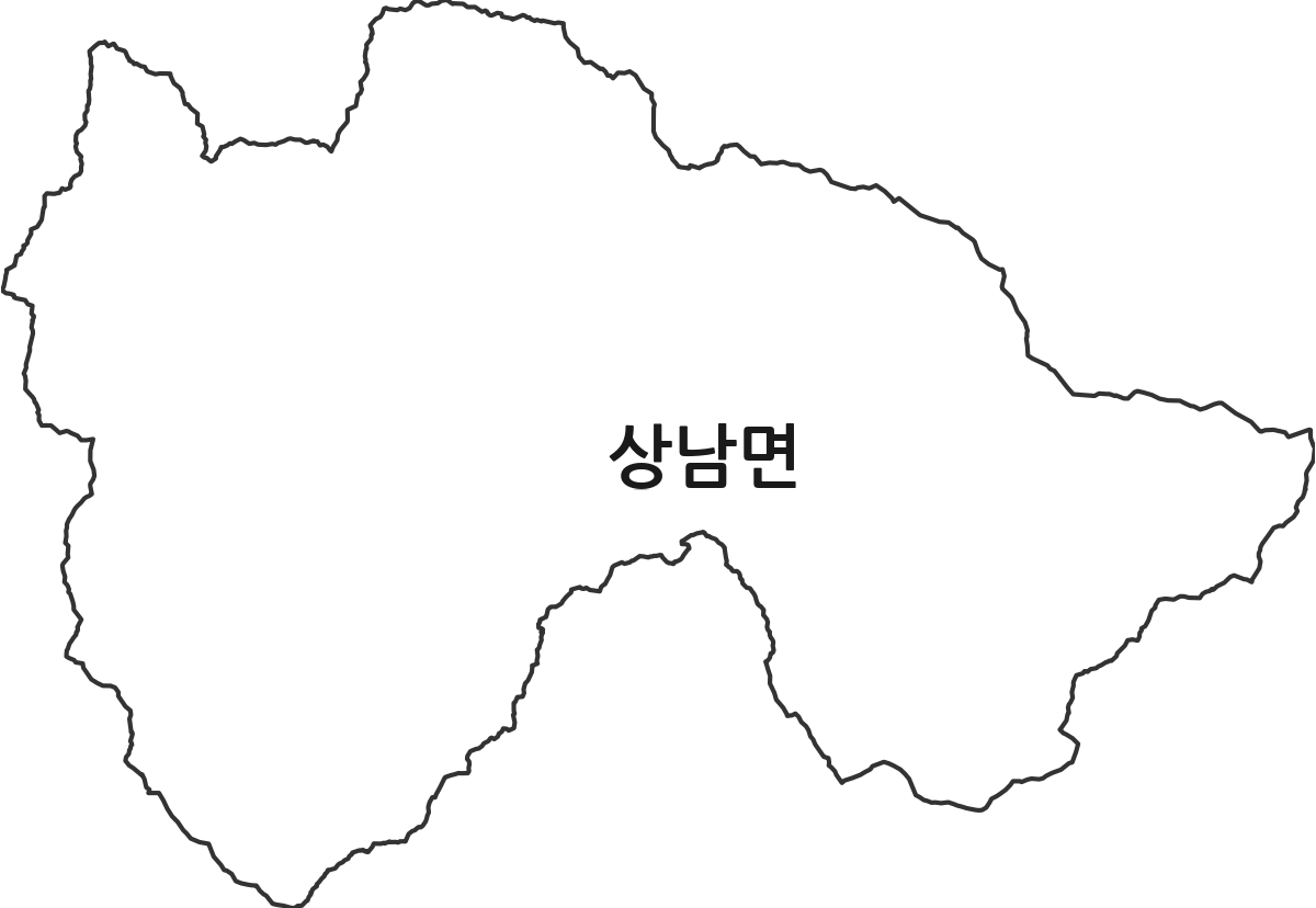 강원특별자치도 인제군 상남면 법정동 행정구역 경계 지도