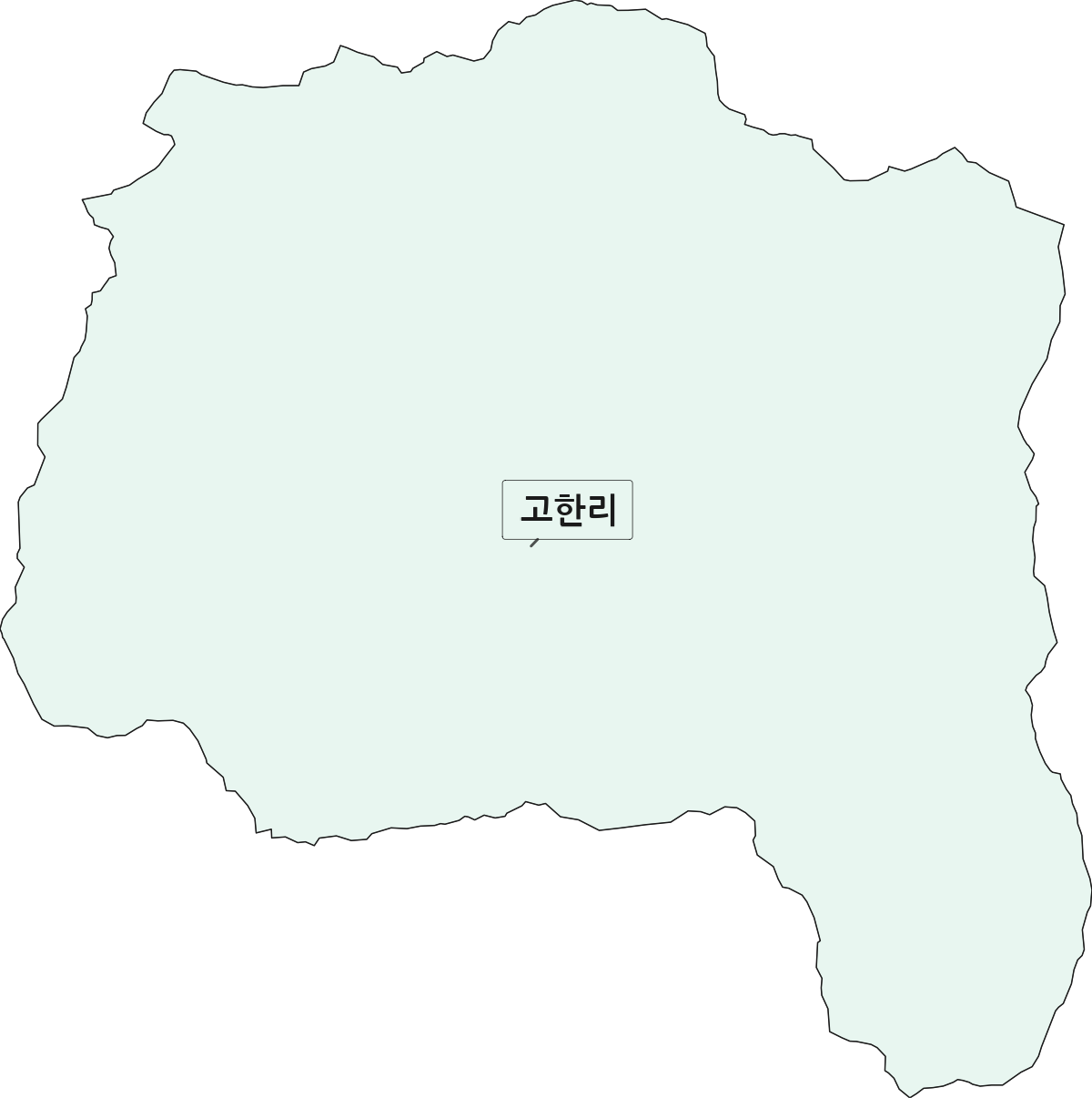 강원특별자치도 정선군 고한읍 법정동 리 구분 행정구역 경계 지도
