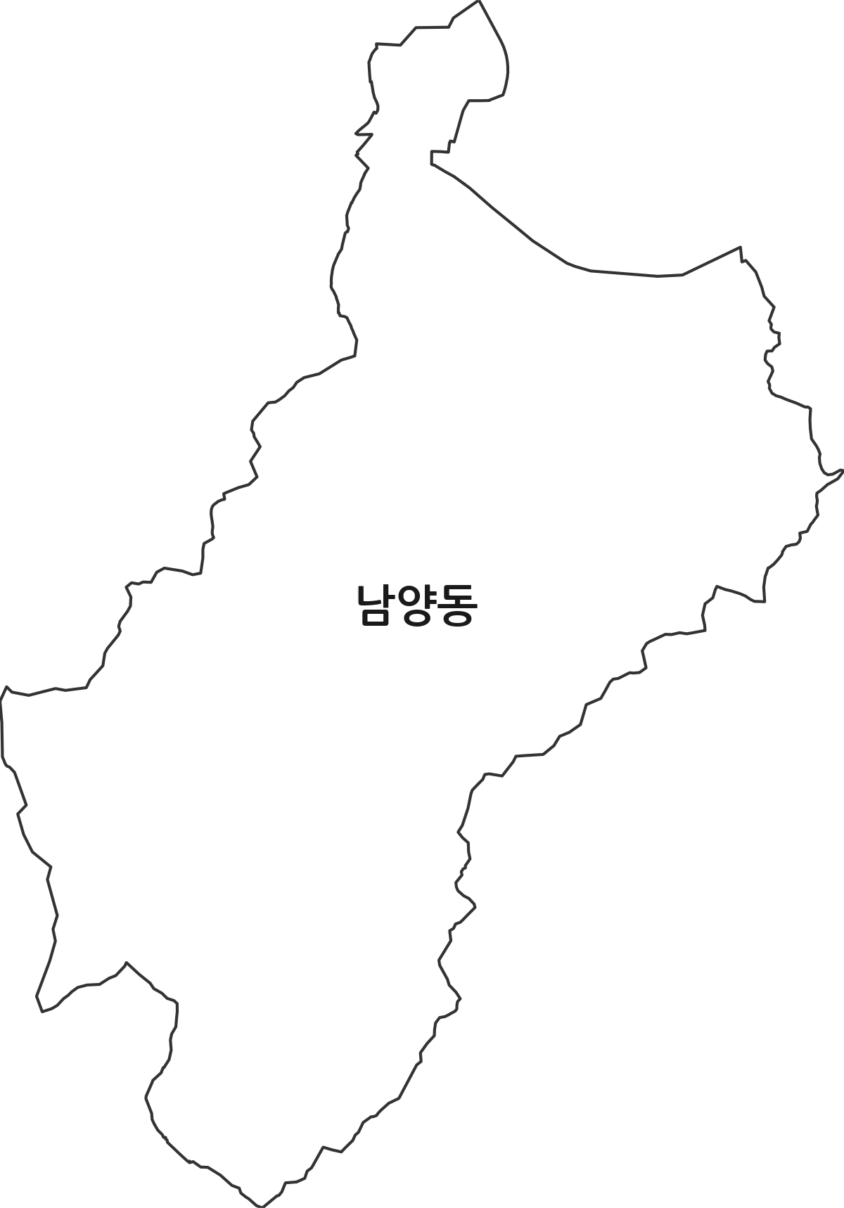 강원특별자치도 삼척시 남양동 행정동 행정구역 경계 지도