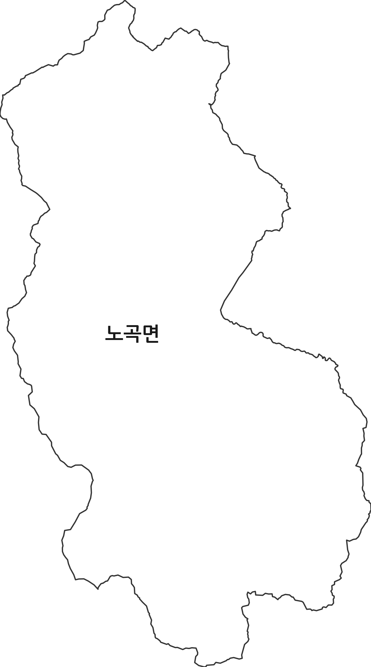 강원특별자치도 삼척시 노곡면 행정동 행정구역 경계 지도