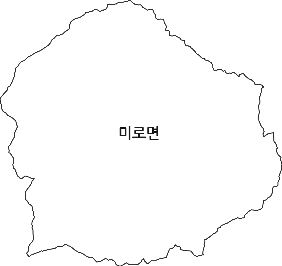 강원특별자치도 삼척시 미로면 행정동 행정구역 경계 지도
