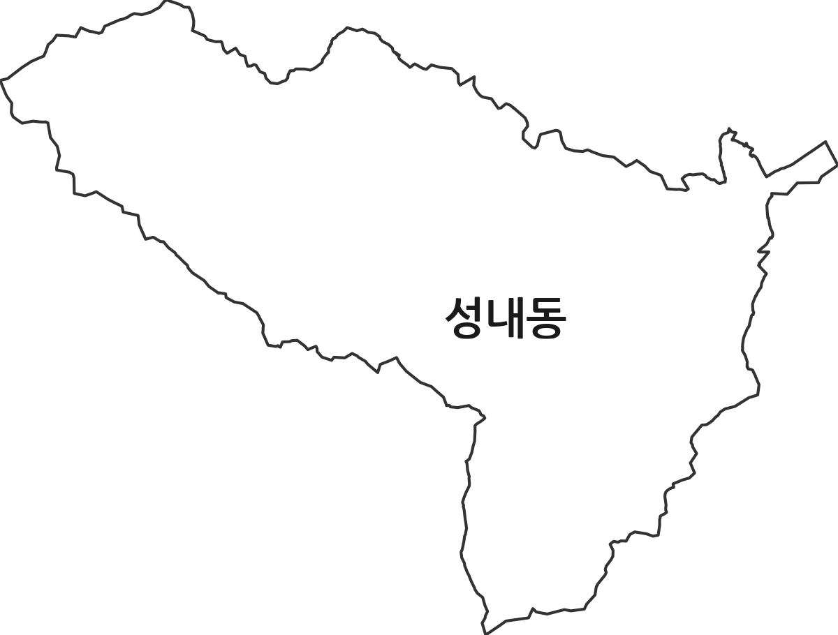 강원특별자치도 삼척시 성내동 행정동 행정구역 경계 지도