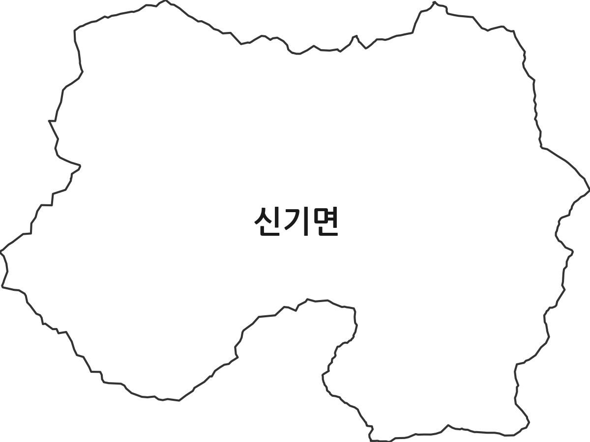 강원특별자치도 삼척시 신기면 행정동 행정구역 경계 지도