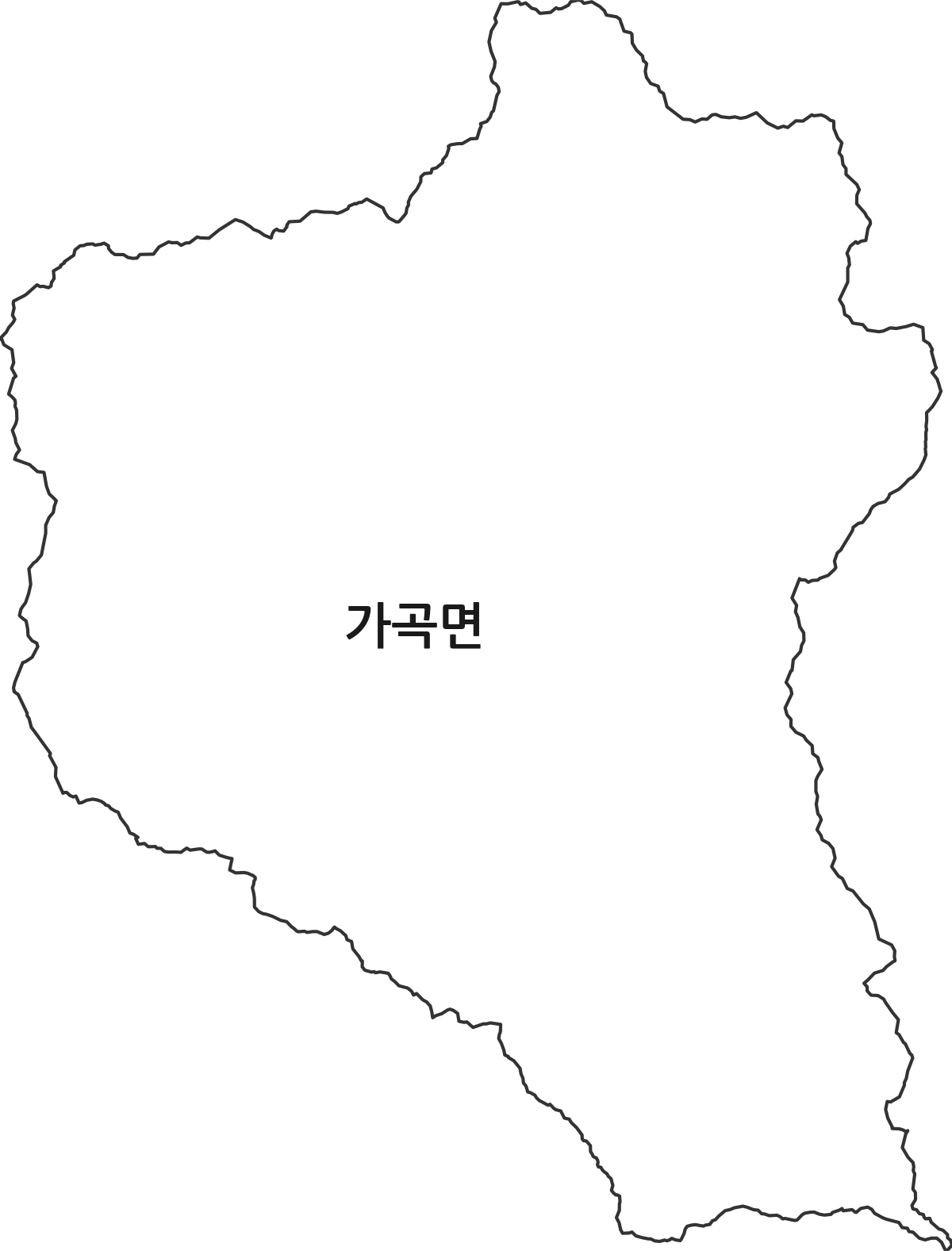 강원특별자치도 삼척시 가곡면 법정동 행정구역 경계 지도