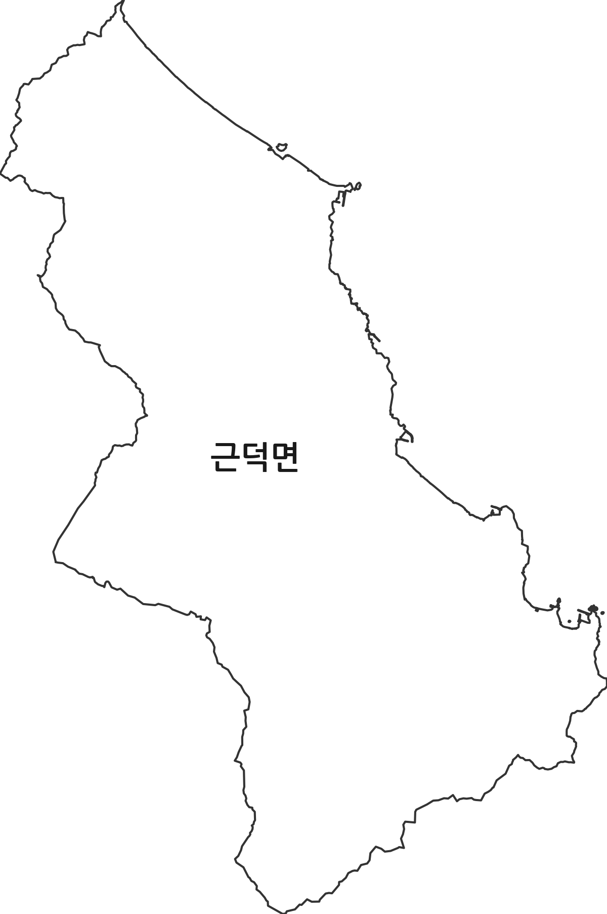 강원특별자치도 삼척시 근덕면 법정동 행정구역 경계 지도