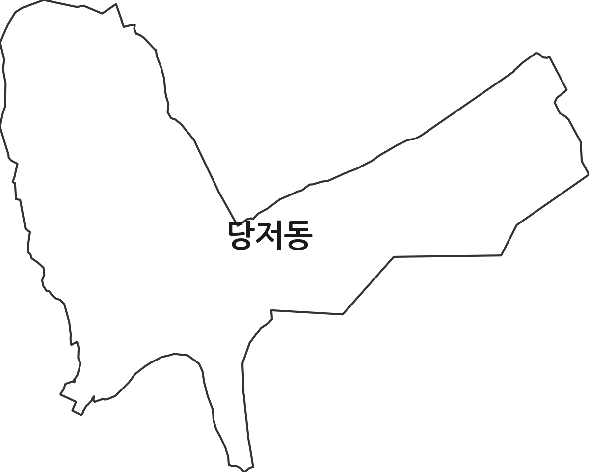 강원특별자치도 삼척시 당저동 법정동 행정구역 경계 지도