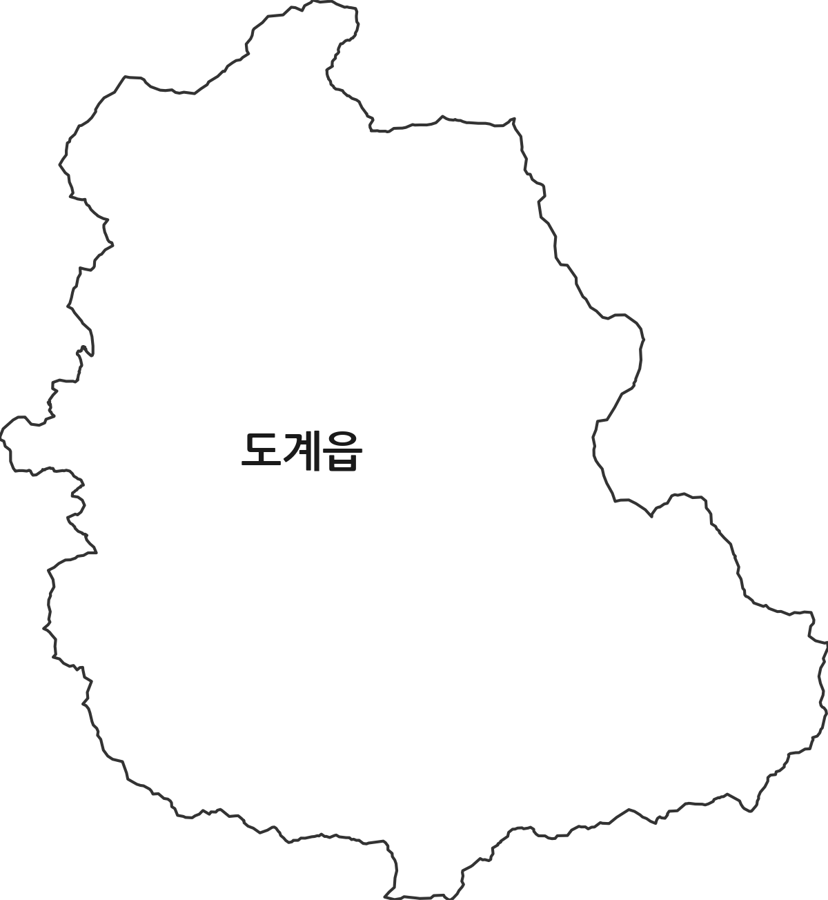 강원특별자치도 삼척시 도계읍 법정동 행정구역 경계 지도