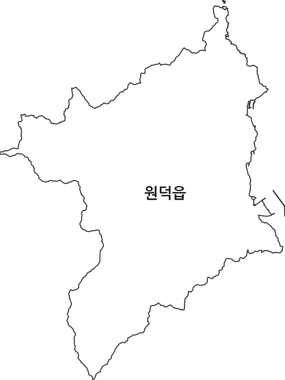 강원특별자치도 삼척시 원덕읍 법정동 행정구역 경계 지도