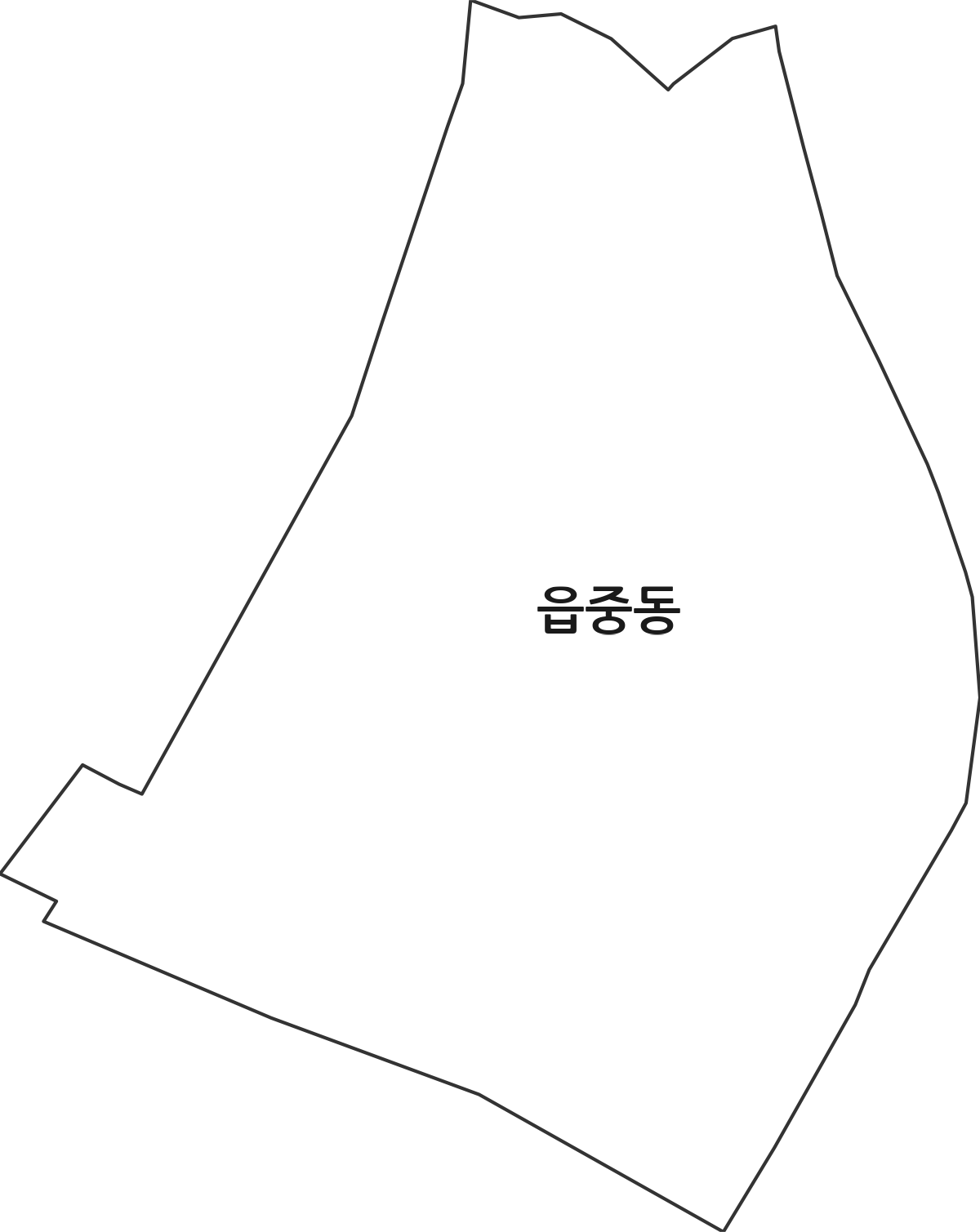 강원특별자치도 삼척시 읍중동 법정동 행정구역 경계 지도