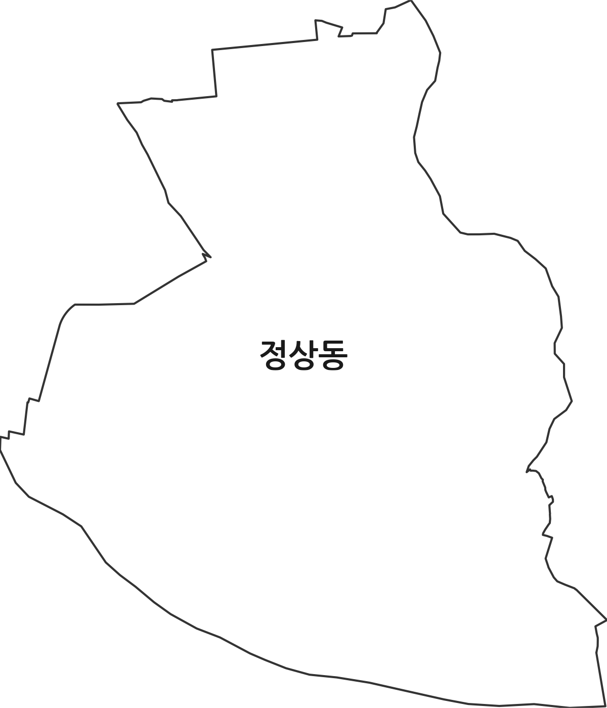 강원특별자치도 삼척시 정상동 법정동 행정구역 경계 지도
