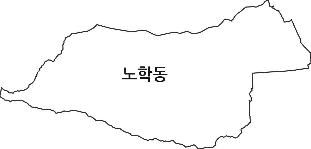 강원특별자치도 속초시 노학동 행정동 행정구역 경계 지도