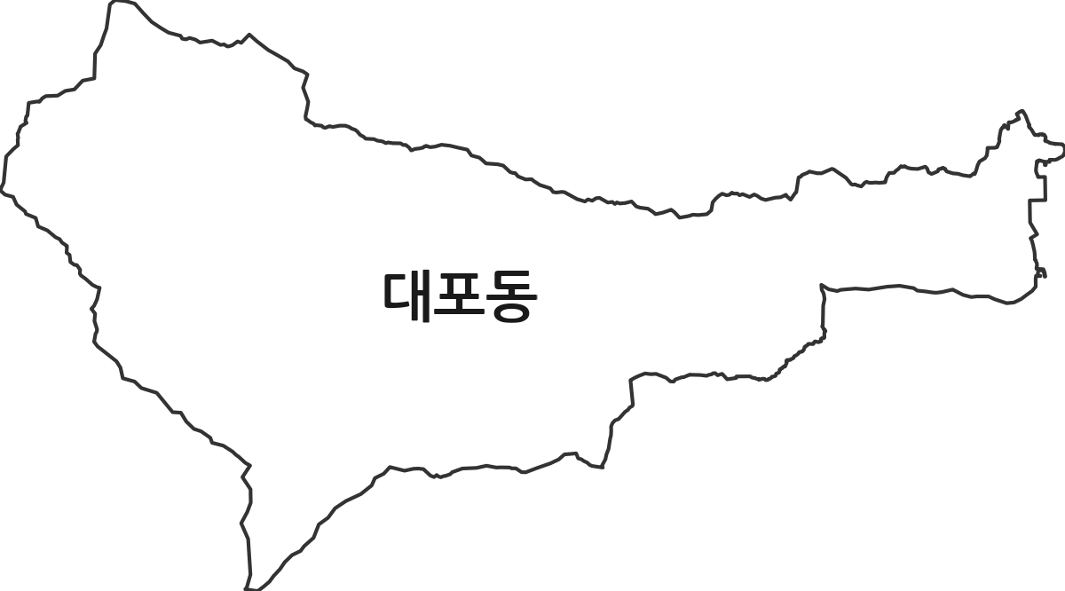 강원특별자치도 속초시 대포동 행정동 행정구역 경계 지도