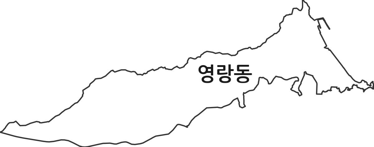 강원특별자치도 속초시 영랑동 행정동 행정구역 경계 지도